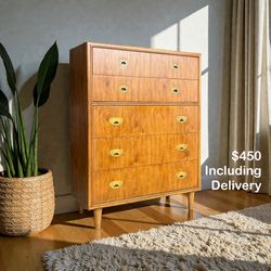 Drexel Vintage MCM 5-Drawer Dresser – Free Delivery