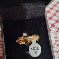 Round channel Eternity Channel ring size 10 