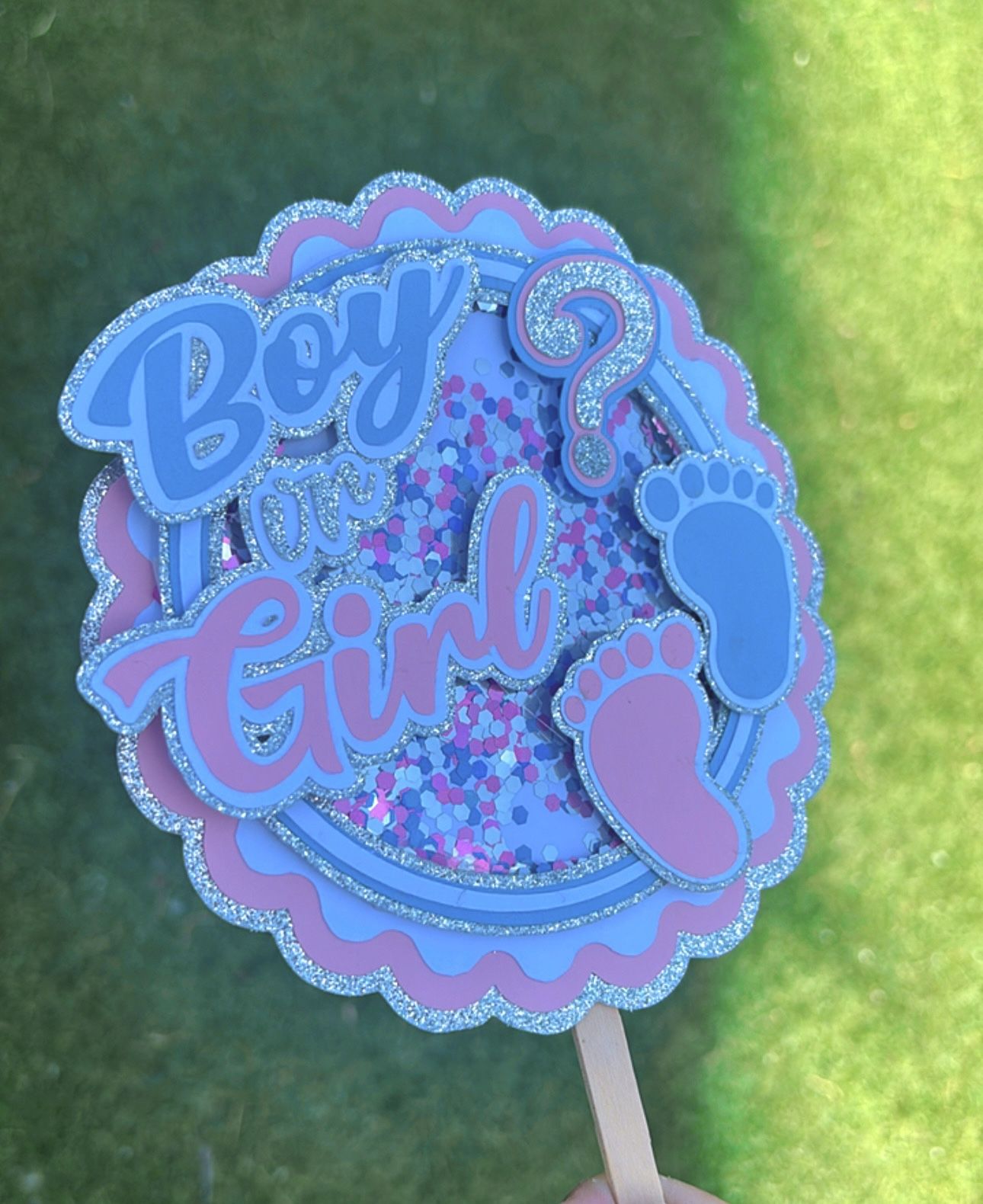 Gender reveal Cake topper