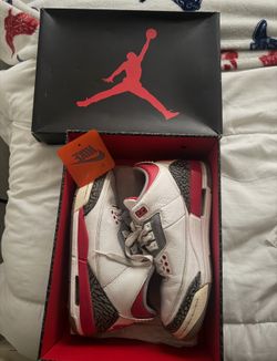 Jordan 3s Fire red 🔥 6.5y men’s/ women’s size 8 *Used* comes with box