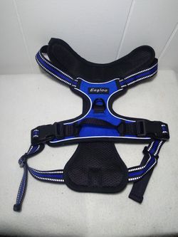 Eagloo Size Large Dog Harness No Pull Vest Reflective Strips Control Handle Blue