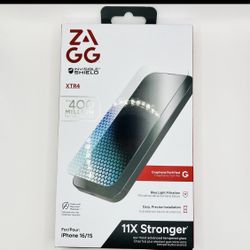 NWT ZAGG InvisibleShield XTR4 Tampered Glass Screen Protector for iPhone 16/15