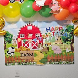 Farm Theme birthday Banner