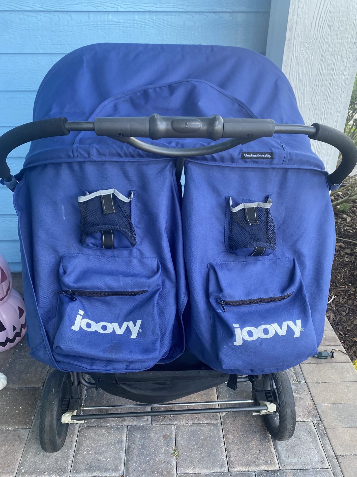 Joovy Kooper X2 Side By Side Double Stroller With Rain Cover -Great condition!