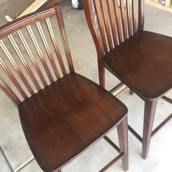 2 Wooden Bar Stools