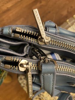 Tory Burch Blue Saffiano Leather Crossbody Bag