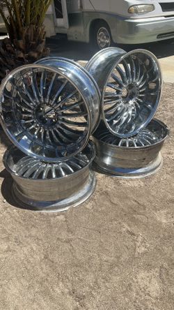 22” Universal Chrome Rims NO CAPS