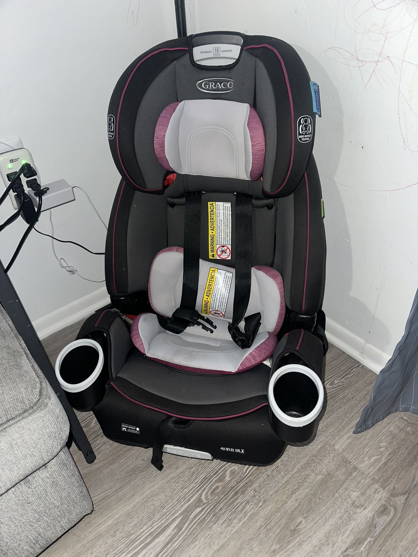 Graco 4Ever DLX 4-in-1 Car Seat, Pink | Infant to Toddler Car Seat,