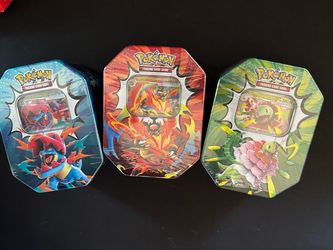 Pokémon TCG Tin Set of 3 – Feraligatr, Emboar, Meganium ex