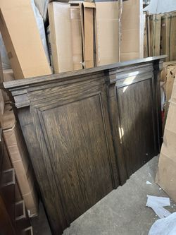 VCF Solid Wood Queen Panel Headboard, Asheville Tobacco