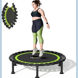 Foldable Mini Trampoline, 40"/48" Rebounder Trampoline for Adults & Kids, 440lbs Capacity Indoor Fitness Workout Exercise Equipment
