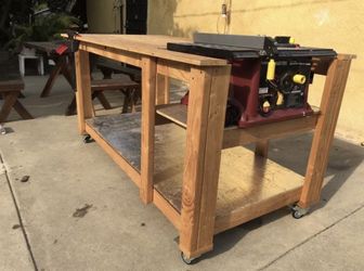 New table saw and wood workbench