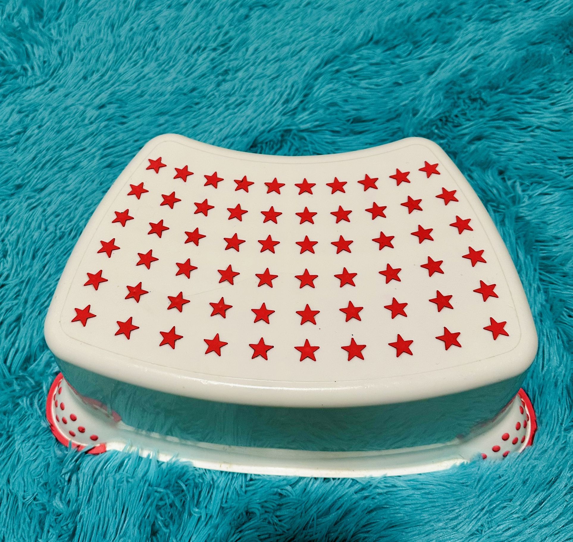 Pink and White Star Stool