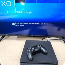 Sony PS4 Playstation Slim Console 1TB with Connecting Cable, & 1 Controller 