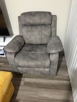 ANJ Manual Recliner, Soft Fabric Recliners with Overstuffed Armrest and Backrest