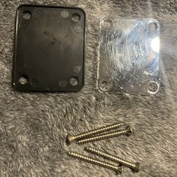 NECK PLATE  AND MOUNTING SCREWS FOR FENDER: PRECISION, JAZZ, STRATOCASTER, and TELECASTER INSTRUMENTS