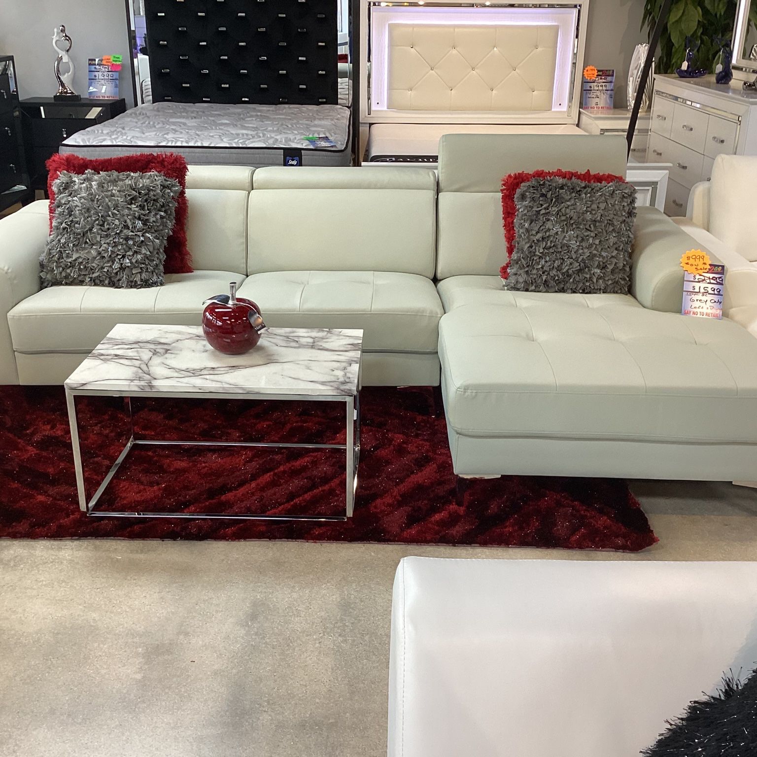 Beautiful Furniture Sofa Sectional L On Sale Now For $799 Available On Grey Only 
