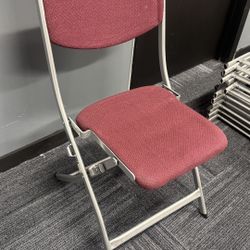 Folding Chair Featuring a Fabric Seat and Steel Frame
