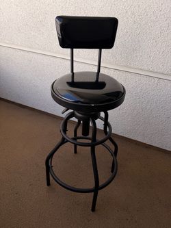 Pittsburgh Adjustable Shop Stool Black