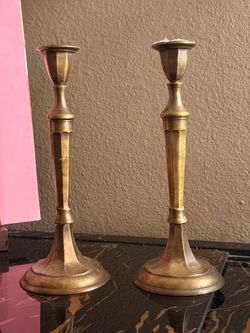 Vintage brass candle sticks