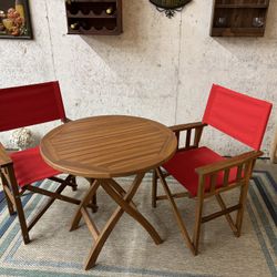 3-piece Teak Patio Balcony Dining Set (new)