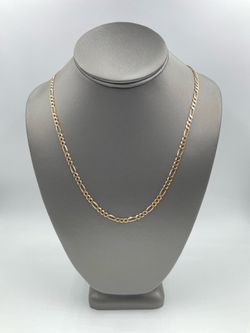 14KT YELLOW GOLD 25” 4.0MM FIGARO LINK CHAIN 13.7GR