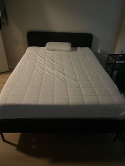 Full size bedframe and mattress