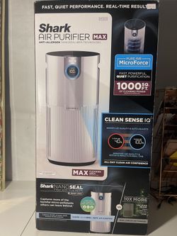 Shark Air Purifier MAX with NanoSeal HEPA, Cleansense IQ, Odor Lock, Cleans up to 1000 Sq. Ft. and 99.98% of particles, dust, allergens, smoke, 0.1–0.