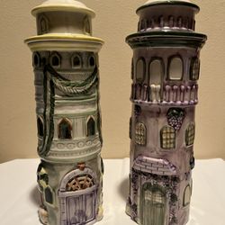 Vintage Ceramic Pasta Canister Jars 13” Tall