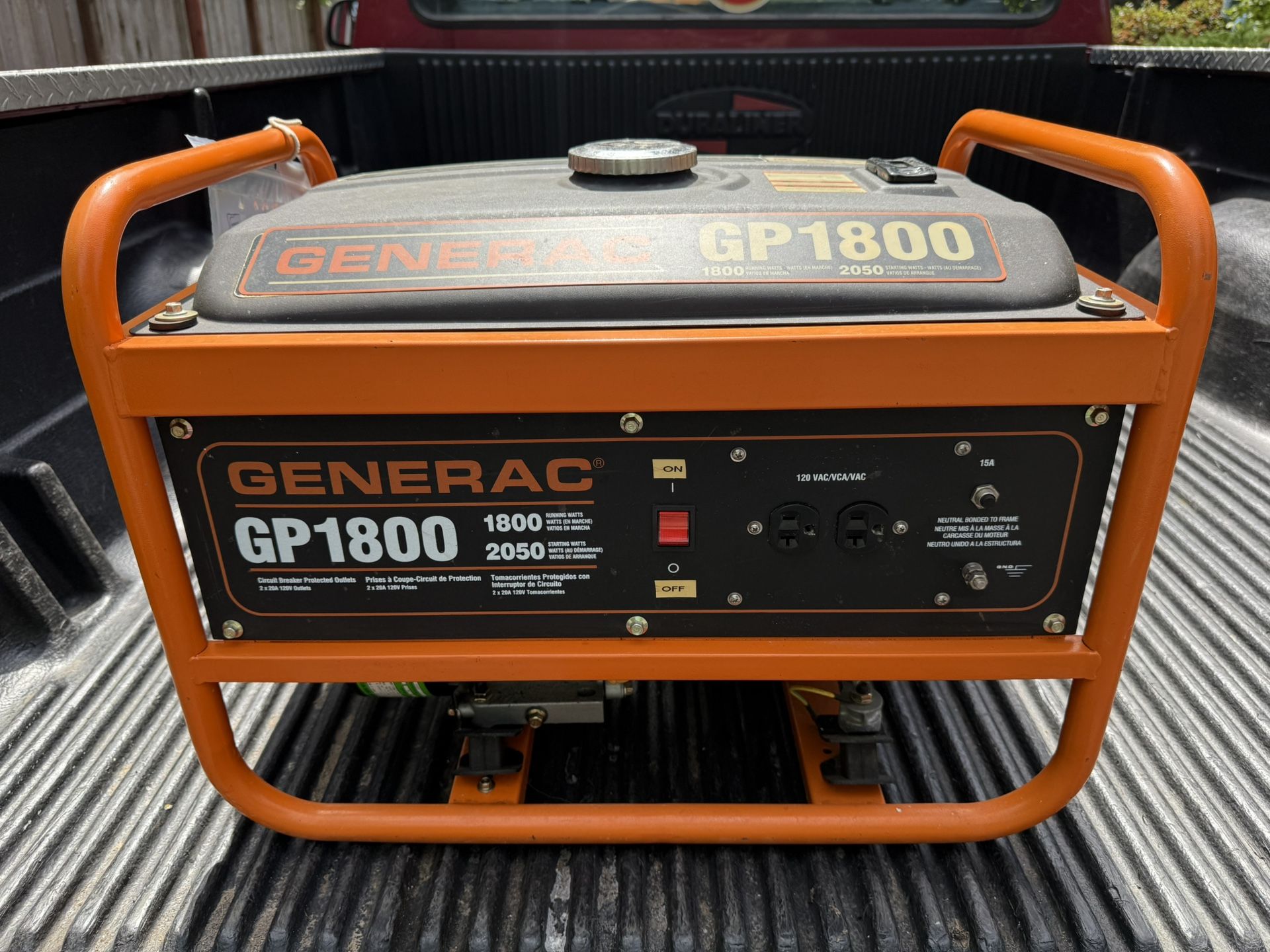 Super nice Generac GP 1800 generator low hours perfect just serviced