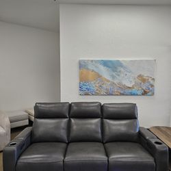 Leather Sofa Greymel 