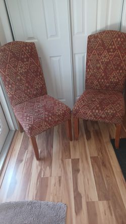 2 Upholstered High Back Chairs