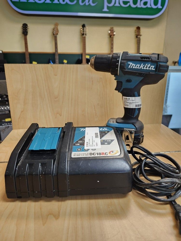 Makita 18V Lithium-Ion Compact Cordless 1/2" Drive-Drill