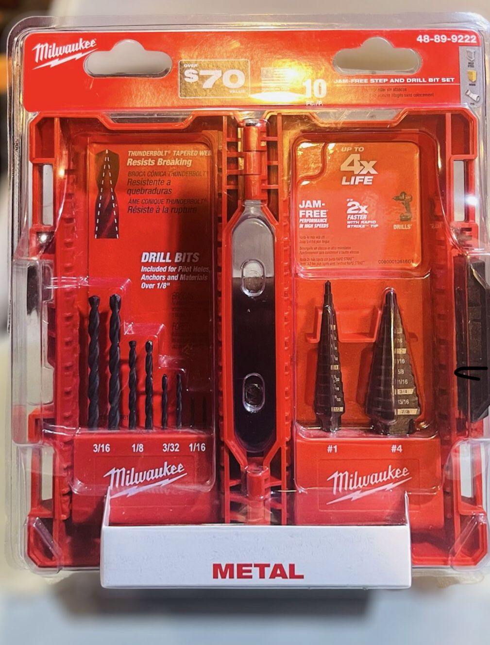 Black Oxide Step Drill Bit Set (10-Piece)