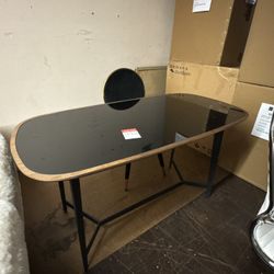 Black Glass Desk