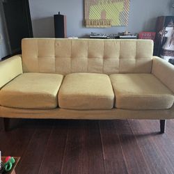 Yellow Mid Century Couch