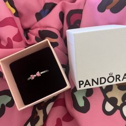 Pink Bow Pandora ring