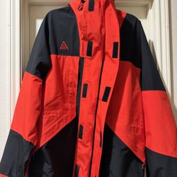 Nike ACG Gore-Tex Waterproof Jacket Habenero Red/Black Men's (Size Large)