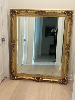Ornate Gold Frame Mirror 61 Inches x 50 Inches