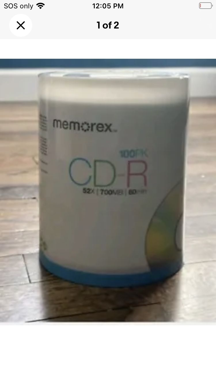 BRAND NEW Memorex CD-R 100 Pack Recordable Digital Media 52X 700MB 80Min TT