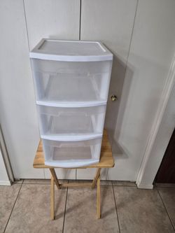 Sterilite White 3 Drawer Storage Tower