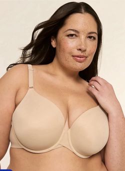 Cacique Beige 46D Smooth Lightly Lined Full Coverage T-Shirt Underwire Bra
