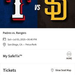Padres Vs Rangers 7/5