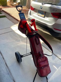 vintage Maruman leather golf bag