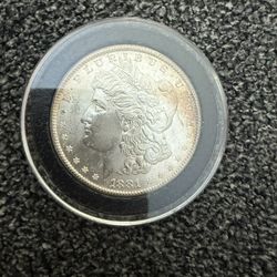 1881 S Morgan Silver Dollar BU 