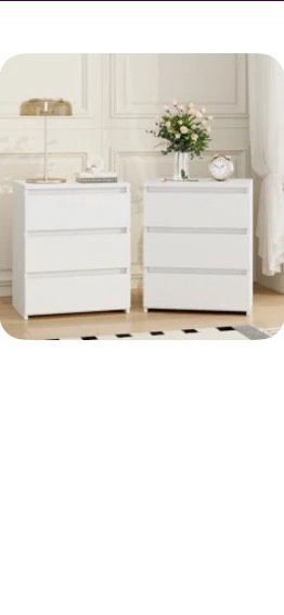 White 3 Drawer Night Stand New In Box (only 1)