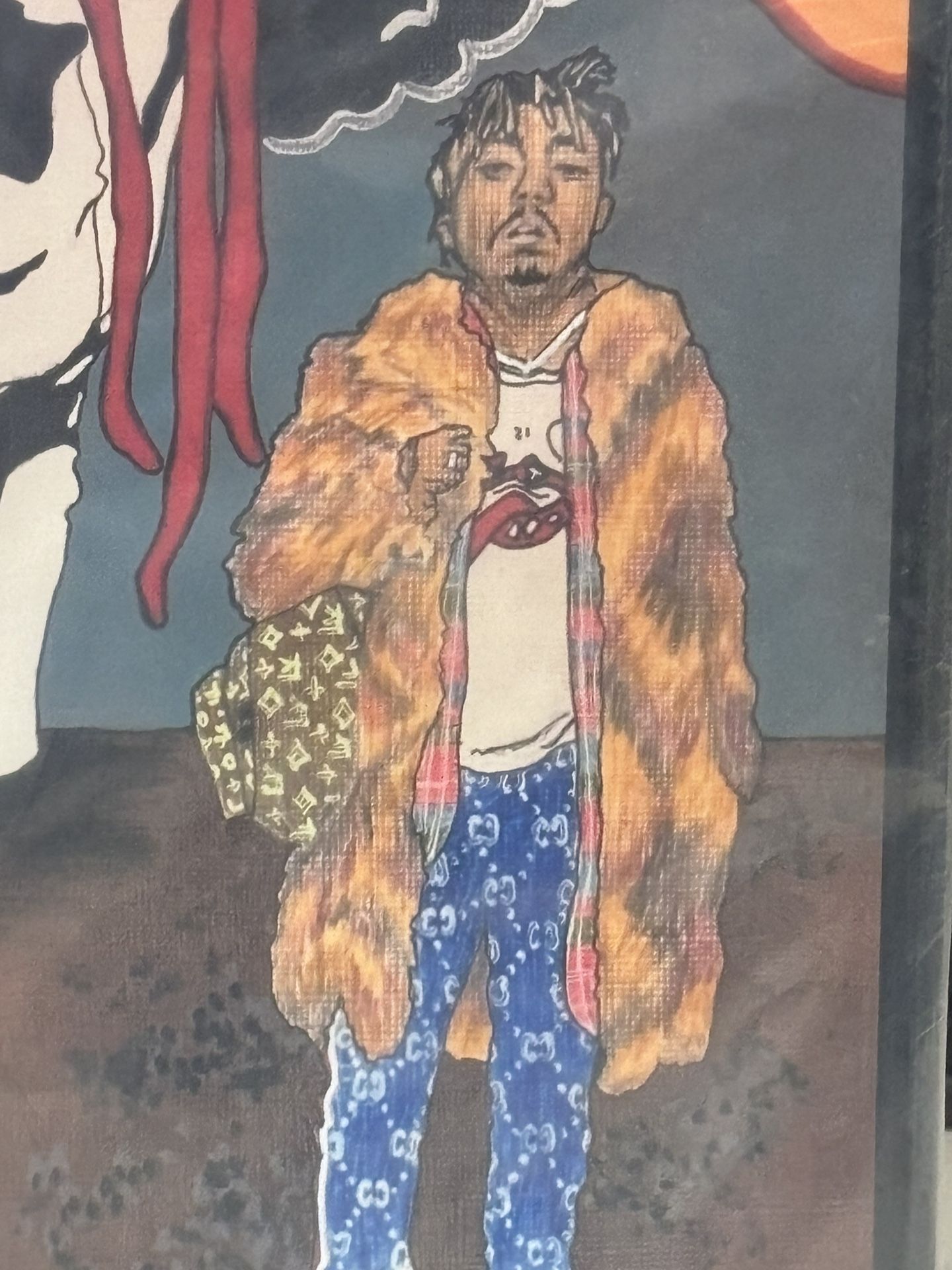 Travis Scott Juice WRLD skeleton custom painting for Sale in Los
