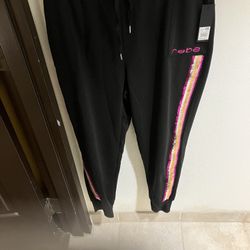 Brand New Women’s Black Bebe Sport Joggers Size 2X