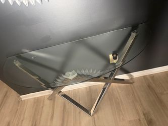 Glass console table