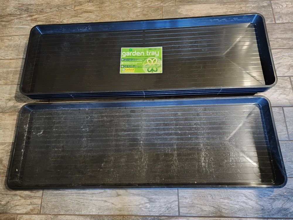 5 jumbo garden trays - Thick sturdy - fit 4ft metal wire rack shelving perfectly